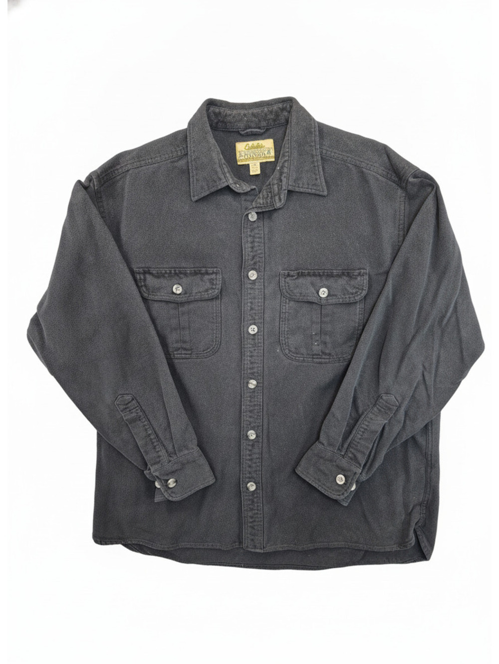 Cabela's Deerskin Soft Chamois Black Shirt L